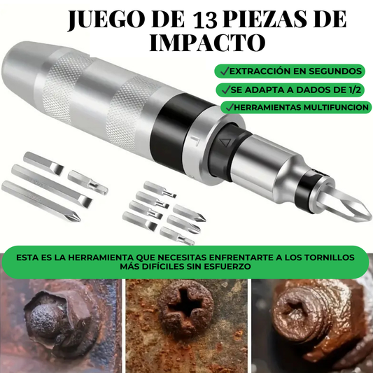 Juego de Desenroscadores de Alto Impacto de 13 piezas