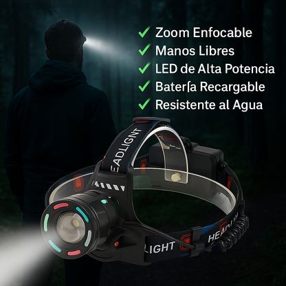 🔦Linterna Frontal LED Recargable Profesional