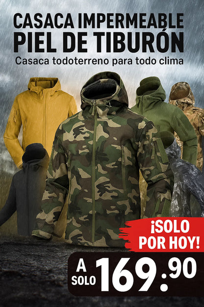 🧥Casaca TACTICA Piel de Tiburon Impermeable